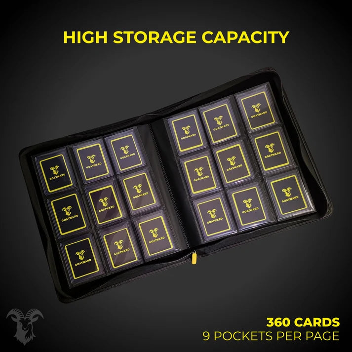 Álbum para Toploaders 3×3 – Capacidad para 360 con Cierre de Cremallera | GOATWARD