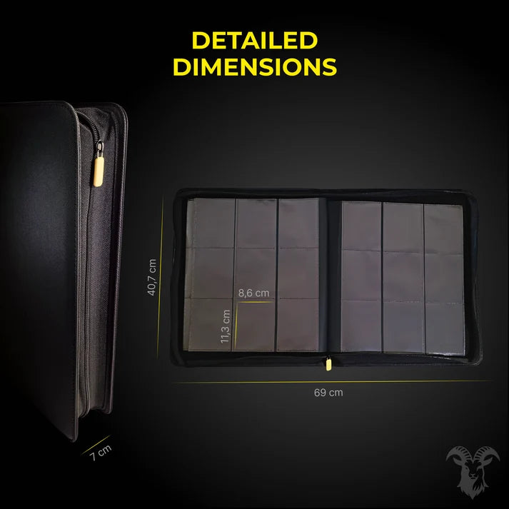 Álbum para Toploaders 3×3 – Capacidad para 360 con Cierre de Cremallera | GOATWARD