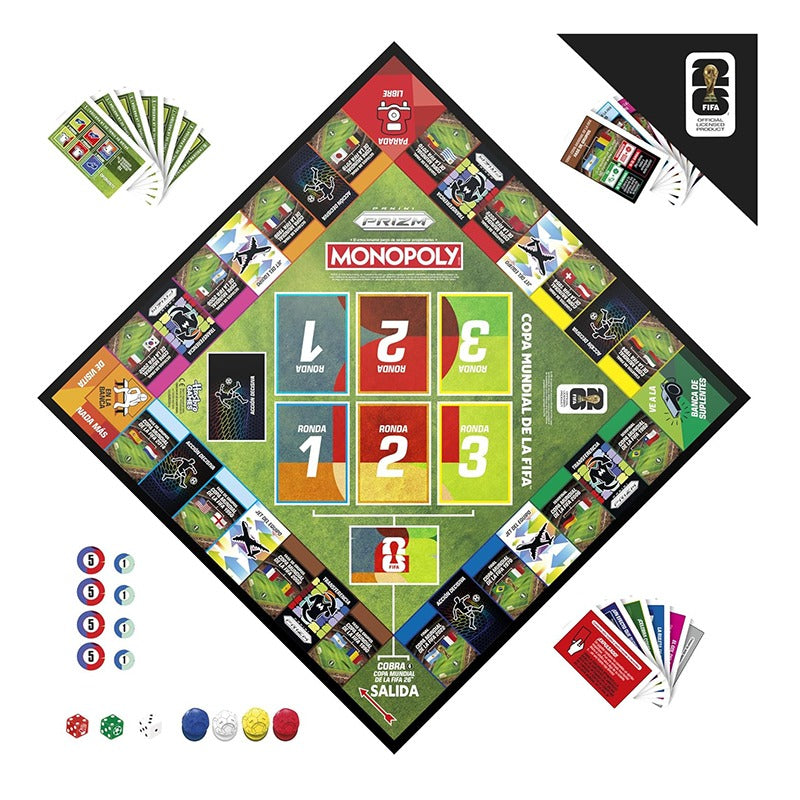 Monopoly Panini Prizm World Cup 2026 FIFA Tablero + Pack de Inicio