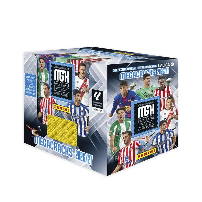 Megacracks 2026/27 - Cajita con 50 sobres - Colección Oficial Panini